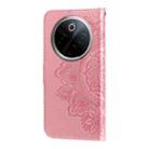 For vivo Y300 Pro Seven-petal Flowers Embossing Leather Phone Case(Rose Gold) - 3