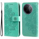 For vivo Y39 5G / Y300i Seven-petal Flowers Embossing Leather Phone Case(Green) - 1