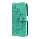 For Google Pixel 8a Seven-petal Flowers Embossing Leather Phone Case(Green) - 2