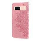 For Google Pixel 8a Seven-petal Flowers Embossing Leather Phone Case(Rose Gold) - 3