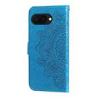 For Google Pixel 9a Seven-petal Flowers Embossing Leather Phone Case(Blue) - 3