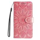For vivo X200 Embossed Sunflower Leather Phone Case(Rose Gold) - 2