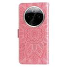 For vivo Y300 Pro Embossed Sunflower Leather Phone Case(Rose Gold) - 3