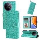 For vivo Y39 5G / Y300i Embossed Sunflower Leather Phone Case(Green) - 1