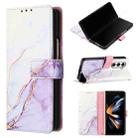 For Samsung Galaxy Z Fold5 5G PT003 Marble Pattern Flip Leather Phone Case(LS006) - 1