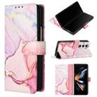 For Samsung Galaxy Z Fold5 5G PT003 Marble Pattern Flip Leather Phone Case(LS005) - 1
