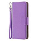 For iPhone 16 Pro Max Litchi Texture Pure Color Flip Leather Phone Case(Purple) - 3