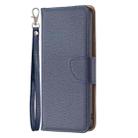 For iPhone 16 Pro Max Litchi Texture Pure Color Flip Leather Phone Case(Blue) - 3