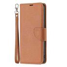 For iPhone 16 Litchi Texture Pure Color Flip Leather Phone Case(Brown) - 3