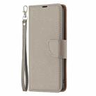 For iPhone 16 Plus Litchi Texture Pure Color Flip Leather Phone Case(Grey) - 3