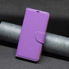 For iPhone 16 Plus Litchi Texture Pure Color Flip Leather Phone Case(Purple) - 2