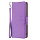 For iPhone 16 Plus Litchi Texture Pure Color Flip Leather Phone Case(Purple) - 3