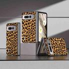 For Google Pixel Fold ABEEL Black Edge Leopard Phone Case(Golden) - 1