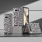 For Google Pixel Fold ABEEL Black Edge Leopard Phone Case(Silver) - 1