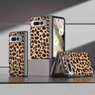 For Google Pixel Fold ABEEL Black Edge Leopard Phone Case(Champagne Gold) - 1