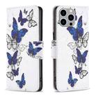 For iPhone 15 Pro Max Colored Drawing Pattern Flip Leather Phone Case(Butterflies) - 1