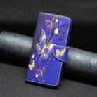 For iPhone 16 Pro Max Colored Drawing Pattern Flip Leather Phone Case(Purple Butterfly) - 2