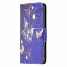 For iPhone 16 Pro Max Colored Drawing Pattern Flip Leather Phone Case(Purple Butterfly) - 3