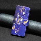 For iPhone 16 Colored Drawing Pattern Flip Leather Phone Case(Purple Butterfly) - 2