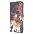 For iPhone 16 Colored Drawing Pattern Flip Leather Phone Case(Flowers Elephant) - 3
