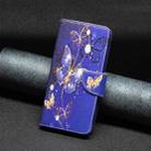 For iPhone 16 Plus Colored Drawing Pattern Flip Leather Phone Case(Purple Butterfly) - 2