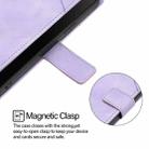 For iPhone 16e Skin-feel Embossed Leather Phone Case(Light Purple) - 3