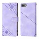 For iPod Touch 7 / 6 / 5 Skin-feel Embossed Leather Phone Case(Light Purple) - 2