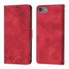 For iPod Touch 7 / 6 / 5 Skin-feel Embossed Leather Phone Case(Red) - 2