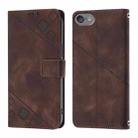 For iPod Touch 7 / 6 / 5 Skin-feel Embossed Leather Phone Case(Brown) - 2