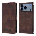 For iPhone 17 Pro Max Skin-feel Embossed Leather Phone Case(Brown) - 2