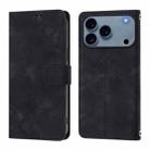 For iPhone 17 Pro Skin-feel Embossed Leather Phone Case(Black) - 2