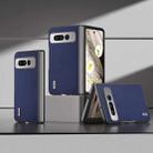 For Google Pixel Fold ABEEL Black Edge Genuine Leather Mino Phone Case(Royal Blue) - 1