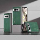 For Google Pixel Fold ABEEL Genuine Leather Luxury Series Phone Case(Night Green) - 1
