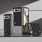 For Google Pixel Fold ABEEL Genuine Leather Luxury Series Phone Case(Black) - 1