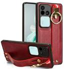 For vivo S18 Pro 5G / V30 Pro 5G Wristband Leather Back Phone Case(Red) - 1