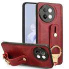 For vivo S18e 5G Wristband Leather Back Phone Case(Red) - 1