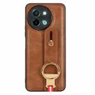 For vivo Y38 5G / Y200i 5G Wristband Leather Back Phone Case(Brown) - 3