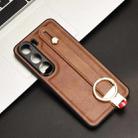 For vivo V40 Lite 5G / 4G IDN Wristband Leather Back Phone Case(Brown) - 2