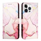 For iPhone 16 Pro Max PT003 Marble Pattern Flip Leather Phone Case(Rose Gold LS005) - 2