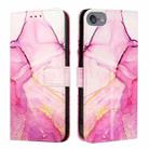For iPod Touch 7 / 6 / 5 PT003 Marble Pattern Flip Leather Phone Case(Pink Purple Gold LS001) - 2