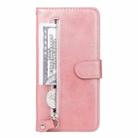 For vivo Y78 5G Global Fashion Calf Texture Zipper Leather Phone Case(Rose Gold) - 2