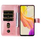 For vivo Y78 5G Global Fashion Calf Texture Zipper Leather Phone Case(Rose Gold) - 4