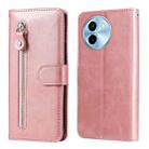 For vivo Y38 5G / T3x 5G Global Fashion Calf Texture Zipper Leather Phone Case(Rose Gold) - 1