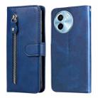 For vivo Y38 5G / T3x 5G Global Fashion Calf Texture Zipper Leather Phone Case(Blue) - 1