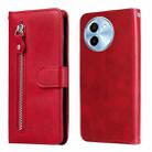 For vivo Y38 5G / T3x 5G Global Fashion Calf Texture Zipper Leather Phone Case(Red) - 1