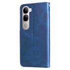 For vivo V40 Lite 4G / 5G IDN Fashion Calf Texture Zipper Leather Phone Case(Blue) - 3