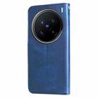 For vivo X200 Pro Fashion Calf Texture Zipper Leather Phone Case(Blue) - 3