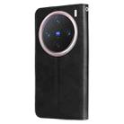 For vivo X200 Pro mini Fashion Calf Texture Zipper Leather Phone Case(Black) - 3