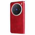 For vivo X200 Pro mini Fashion Calf Texture Zipper Leather Phone Case(Red) - 3