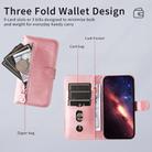 For vivo Y29s 5G / Y04 4G Fashion Calf Texture Zipper Leather Phone Case(Rose Gold) - 3